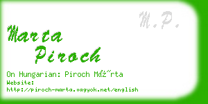 marta piroch business card